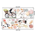 Detailed sheet showing two 30x90cm cartoon animal wall decals with balloons and pandas - 30*90CM Two Sheets Pack