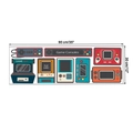 Wandsticker-Set mit Retro-Controllern und Spielkonsolen für Kinderzimmer, 90x30cm - 30*90cm