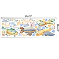 Lámina detallada de pegatinas de aviones y estrellas de acuarela con tamaño 90x30cm - 30*90cm