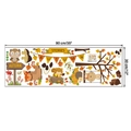 Detail van herfst muurstickers met vos, eekhoorn, uil en afmeting 30x90cm - 30*90cm