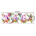 Detailed sheet of watercolor unicorn wall decals with pink flowers and feathers - 30*90cm