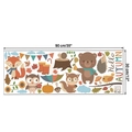 Detalle de pegatinas de pared de otoño con zorro, oso y búho para habitación infantil - Estilo de Ardilla y Oso de Otoño (KSR-15) / 30x90cm