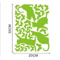 Detailed size chart showing 30x20cm layout for glowing cat and butterfly wall stickers - Standard Spec