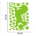 Stickers muraux licorne lumineuse et étoiles, planche 30cm x 20cm en vert brillant - 20cm x 30cm / Vert Fluorescent