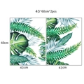 Détail des stickers muraux plantes tropicales aquarelle monstera lot 43x60cm 2pcs - 43x60cm (2 Feuilles)
