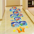 Hüpfspiel-Bodenaufkleber Sonnensystem für Kinderzimmer mit bunten Planeten und Zahlen 1-10 - Planet / 30x90cm