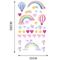 Unicorn en regenboog muurstickers met sterren voor de kinderkamer decoratie - Letter C