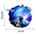 3D-Weltraum-Wandaufkleber mit Astronaut und Planeten, Abmessungen 40x50cm sind markiert - 40*50cm