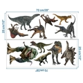 Dimensions de deux stickers muraux dinosaures de 70x25cm pour décoration de chambre d'enfant - 25*70cm