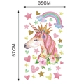 Diseño detallado de 35x57cm de pegatinas de pared de unicornio y arcoíris para niños - Estilo Unicornio Arcoíris (-1)