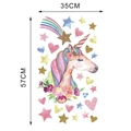 Detalle de vinilo decorativo de unicornio medidas 35x57cm estrellas y corazones - Estilo Unicornio Estrella Corazón (-3)