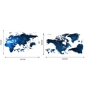 Especificaciones de tamaño de adhesivos de pared de mapa del mundo con galaxia - Mapa Mundial Cielo Estrellado (KSY-19) / Juego 30x60cm+40x60cm