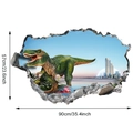 Detaillierte Maßangaben für 3D-Dinosaurier-Wandsticker mit den Maßen 90x57cm - 57*90CM