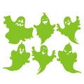 Lichtgevende Halloween spook muurstickers met zes verschillende groene gloeiende patronen - 20*30cm