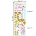 Watercolor unicorn wall stickers with stars and rainbow for children room decoration - 30*45CM X 2 Sheets Packed In Bag
