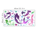 Foglio dettagliato di adesivi murali sirena con misure 60x30cm per decoro cameretta - Stile A Viola 30*60CM