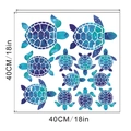 Dimensioni dettagliate di 12 adesivi murali a forma di tartaruga blu in 40cm - 40*40CM in Busta