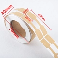 Rolle selbstklebender Kraftpapier-Schmucketiketten zur Preisauszeichnung mit Maßen - 60x12mm