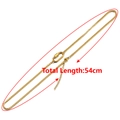 Goldene Edelstahl Panzerkette mit ovalem Karabinerverschluss, Gesamtlänge 54cm - Büroklammer Ovaler Karabinerkette 02 / 54cm (1 Stück/Packung) / Gold