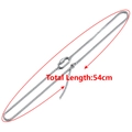 Halskette aus 304 Edelstahl in Silber, 54 cm Gesamtlänge mit Karabinerverschluss - Büroklammer Ovaler Karabinerkette 02 / 54cm (1 Stück/Packung) / Stahlfarben