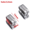 Boucle de positionnement en acier poli pour bracelets DIY, 12x10x5mm avec trou de 2,2mm - Style Ovale Couleur Acier / Acier