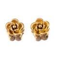 Goldene Rosen-Ohrstecker aus 304 Edelstahl mit polierter Oberfläche im Vintage-Stil - 10mm / 1 Stück / Gold