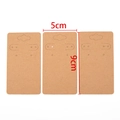 Cartellini in carta kraft 5x9cm guida alle taglie per orecchini e gioielli fai da te - Carta a 6 Fori (5x9cm) Confezione da 50 / Kaki