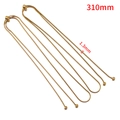 Adjustable 1.3mm 18K gold-plated stainless steel snake chain necklace with slider bead - Gold 1.3mm