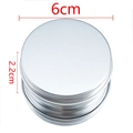 Universal 40ml silver round aluminum tin box with screw lid, 6cm diameter and 2.2cm height - Extra Large Style (40ml) / Silver