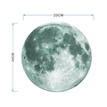 Luminous 20cm moon wall sticker with detailed craters for nursery and bedroom decor - Moon Diameter 20x20CM