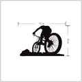 Detail view of mountain bike silhouette wall sticker with dimensions 57cm by 40cm - 57*40cm