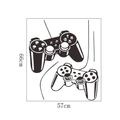 Layout dettagliato delle dimensioni dell'adesivo da parete gamepad 57cm x 66cm - 57*66cm