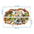 3D Dinosaurier Wandtattoo Set mit prähistorischem Dschungel für Kinderzimmer Deko - 25*70cm