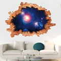 3D Wandaufkleber mit Galaxie- und Planetenmotiv für Schlaf- und Wohnzimmerdeko - 57*90CM