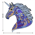 Detailed 40cm unicorn wall decal featuring intricate colorful mandala art patterns - 40*40cm