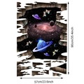 Vinilo decorativo 3D de galaxia y planetas con dimensiones de 90x57cm detalladas - Estilo De Tamaño Grande