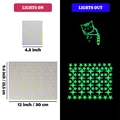 Pegatinas de pared de gato durmiendo y estrellas luminosas para decoración de casa - 23.5*30CM+9*10CM