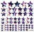 Adesivi murali stelle nebulose con motivi galassia per camera da letto e finestre - 45*50cm
