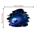 Detaillierte Maßangaben für 3D-Wandaufkleber mit Universum-Motiv in Größe 58x44cm - KS6730-1S-45*60CM
