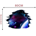 Maßangaben für 3D Wandtattoo Weltraum mit Darstellung der 80cm Breite und 58cm Höhe - KS6730-2L-58*80CM