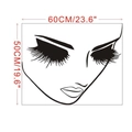 Adesivo murale viso di donna minimalista con ciglia e dimensioni 60x50 cm layout - 50*57CM