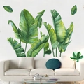 Tropical banana leaf wall stickers with watercolor green foliage for living room decor - Banana Leaves