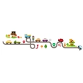 Detail bunter Zeichentrick-Auto-Wandtattoos mit Straßen und Verkehrsschildern für Kinderzimmer - Cartoon Straße Auto Stil (ZY083)