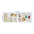 Detail view of cartoon zoo animals height chart stickers with elephant and lion dimensions - Specification 1-30*90CM
