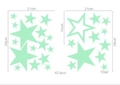Set da 27 pezzi di adesivi murali stelle luminose per camera dei bambini - 21*29cm