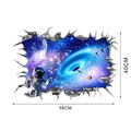 Adesivo murale 3D spazio con astronauta e galassia dimensioni 58x40cm per camera dei bambini - Piccolo (40x58cm)