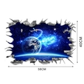 Vinilo decorativo 3D espacio con tierra y estrellas incluyendo medidas 58cm por 40cm - S-40x58cm