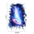 Dimensiones del vinilo 3D de galaxia con efecto de pared rota midiendo 58cm por 40cm - 40*58CM