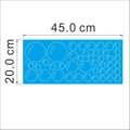 Pegatinas de pared con burbujas y círculos azules para baño medida 45x20cm - Azul