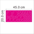Pegatina creativa de burbujas magenta para decoración de cristales de baño 45x20 cm - Rosa Roja